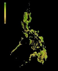 carte Philippines indice intégrité paysage forestier