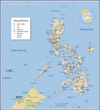 carte Philippines routes villes aéroports chemins de fer