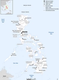 Carte Philippines villes régions