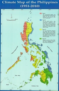 carte Philippines climat