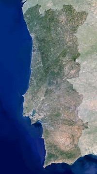 Carte du Portugal photo satellite