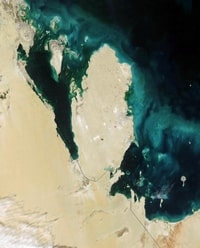 Photo satellite du Qatar