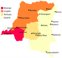 carte langue République Démocratique Congo