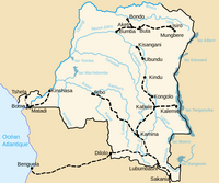 carte République Démocratique Congo chemin de fer train