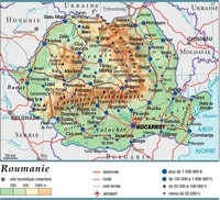 carte Roumanie routes autoroutes sites touristiques