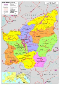 Carte Saint-Marin ville route