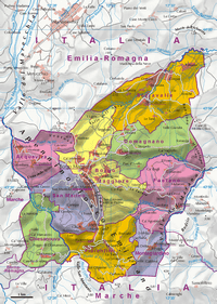 Grande carte Saint-Marin routière