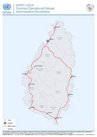 carte Sainte Lucie ville route