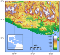 carte Salvador relief altitude