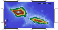 carte Samoa relief altitude