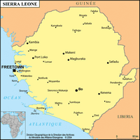 Carte Sierra Leone simple