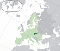 carte Slovaquie localisation Europe