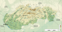 carte Slovaquie relief altitude