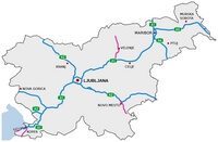 carte Slovénie autoroutes