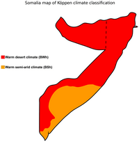 carte Somalie climat