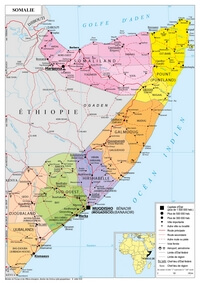 carte Somalie ville route