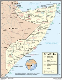 grande carte Somalie route