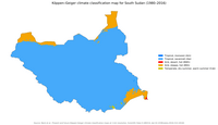 carte climat Soudan du Sud