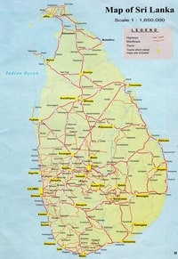 Carte Sri Lanka