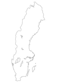 Carte de la Suède vierge