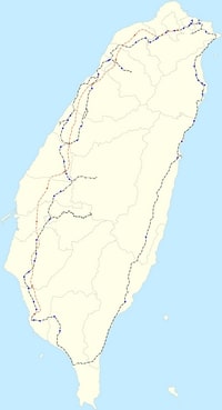 carte Taïwan trains réseau ferroviaire gares