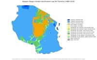 carte Tanzanie climat
