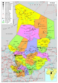 carte Tchad ville route piste