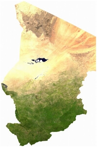 image satellite Tchad