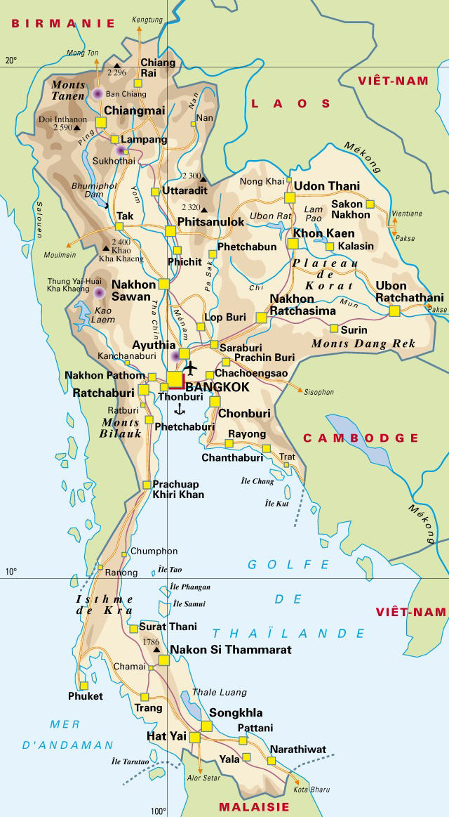 Cartograf.fr Les pays la Thailande page 3 Cartograf.fr Les pays la Thailande page 3