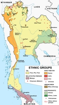 carte Thaïlande