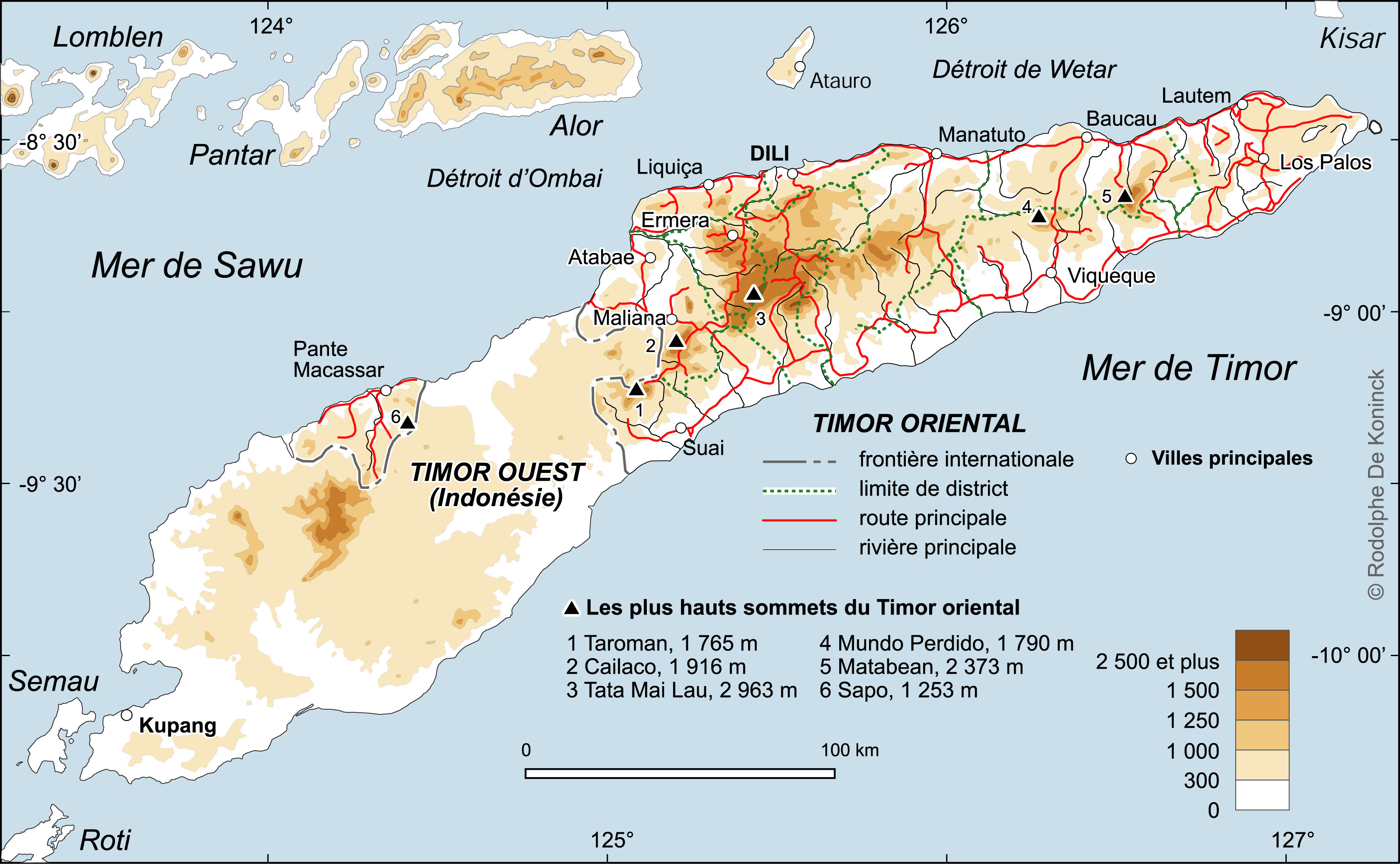 carte Timor Oriental