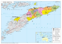 carte Timor oriental ville région
