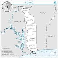 carte Togo simple région
