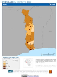 carte Togo densité population