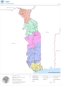 carte routière Togo ville