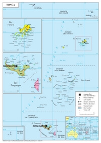Grande carte Tonga îles ville