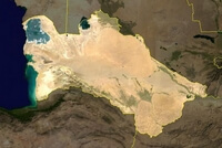 image satellite Turkménistan