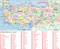 carte Turquie départements iller