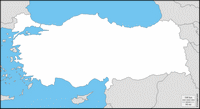 Carte de la Turquie vierge