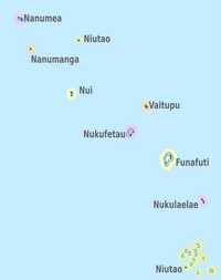 carte Tuvalu simple