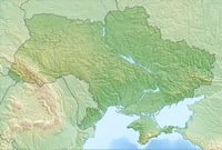 Carte de l'Ukraine avec le relief