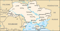 Carte de l'Ukraine simple