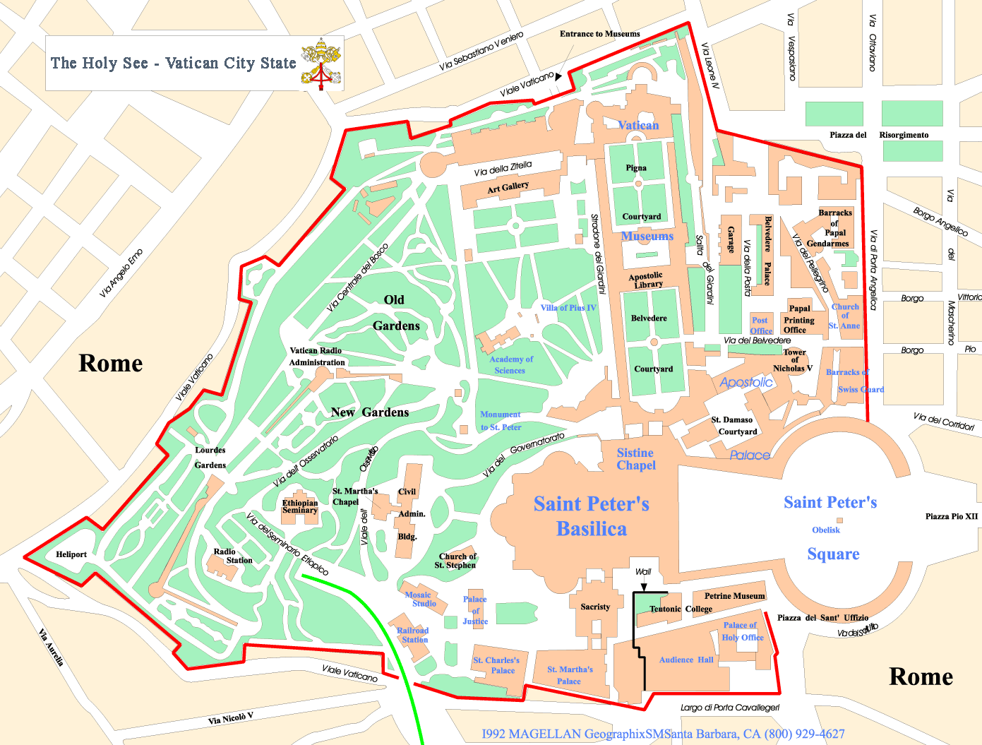 Carte du Vatican.
