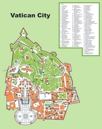 Carte détaillée Vatican