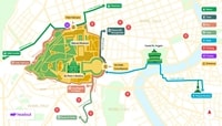carte Vatican moyens accès métro tram bus train parkings