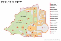 carte Vatican liste des bâtiments
