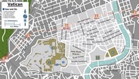 Grande carte du Vatican et des alentours avec les rues et les stations de métro