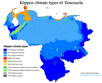 carte climat Venezuela