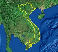 Carte du Viet Nam satellite