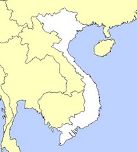 carte Vietnam vierge